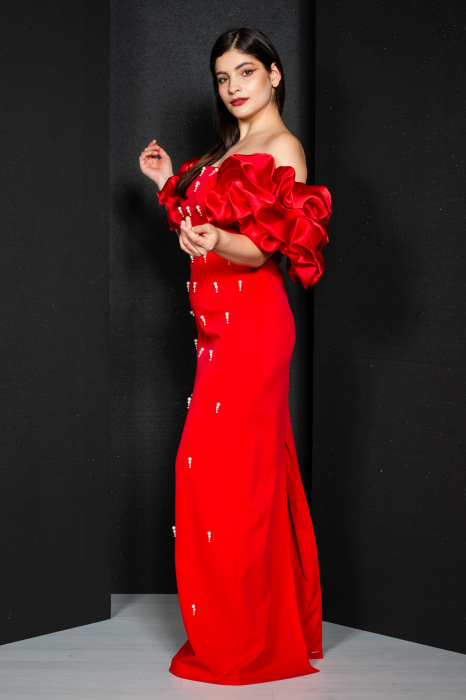 Rochie Bryce lunga rosie [4]