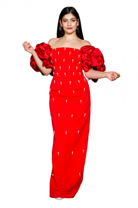 Rochie Bryce lunga rosie [9]