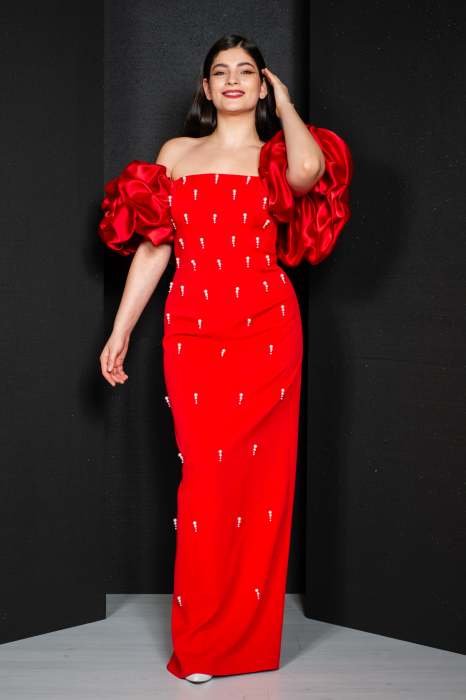 Rochie Bryce lunga rosie [2]