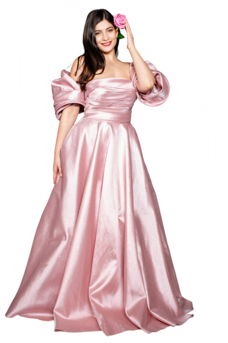 Rochie Brylee lunga pudra [10]