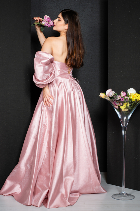 Rochie Brylee lunga pudra [9]