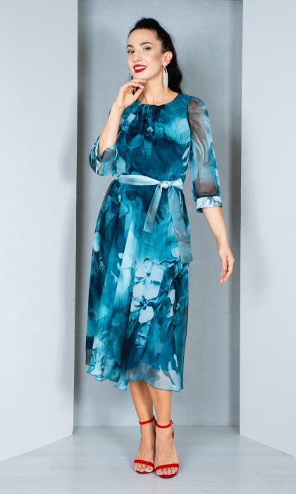 Rochie Bryony midi petrol [2]