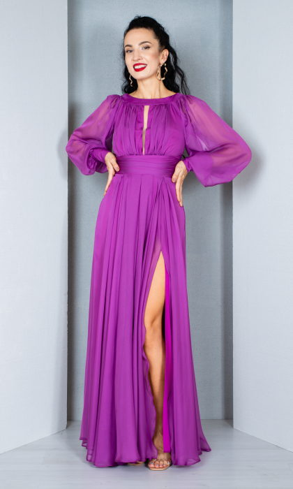 Rochie Caitlyn lunga mov [2]