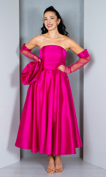 Rochie Cali midi fucsia [2]