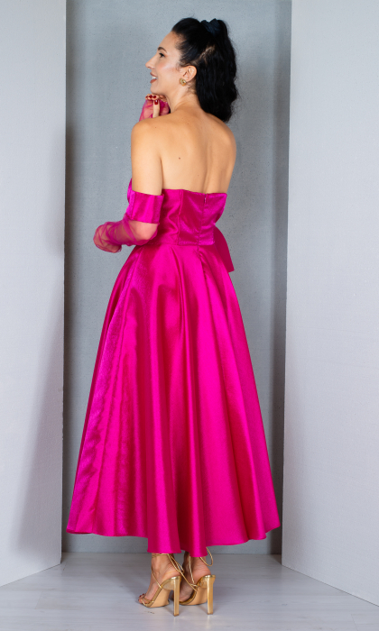 Rochie Cali midi fucsia [4]