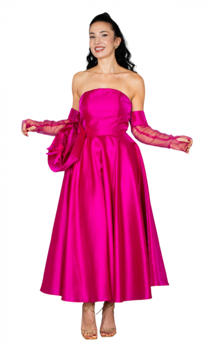 Rochie Cali midi fucsia [5]