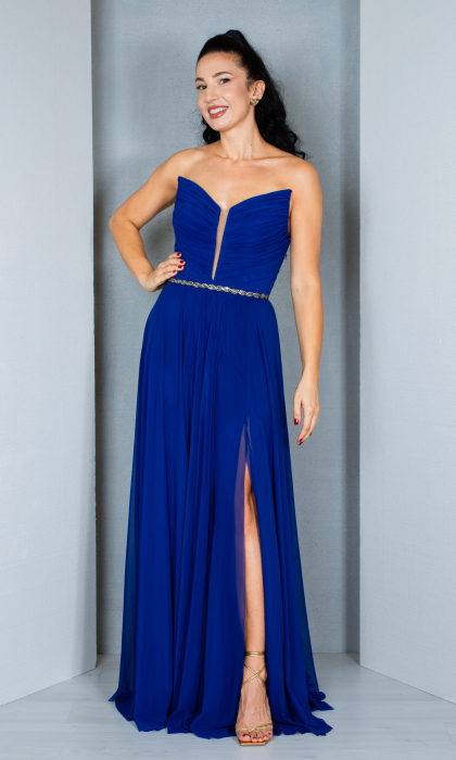 Rochie Callie lunga albastra [2]