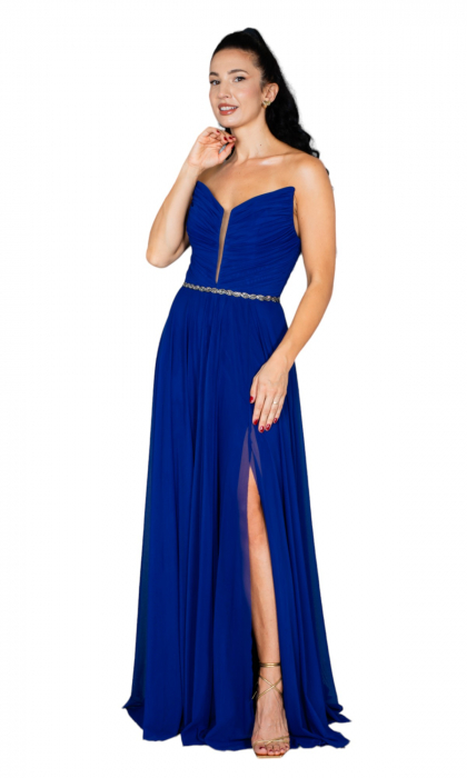Rochie Callie lunga albastra [5]