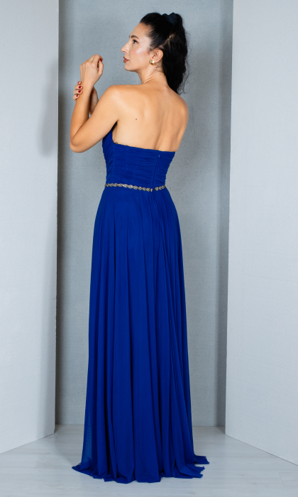 Rochie Callie lunga albastra [4]