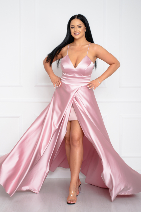 Rochie Camilla lunga roz [2]
