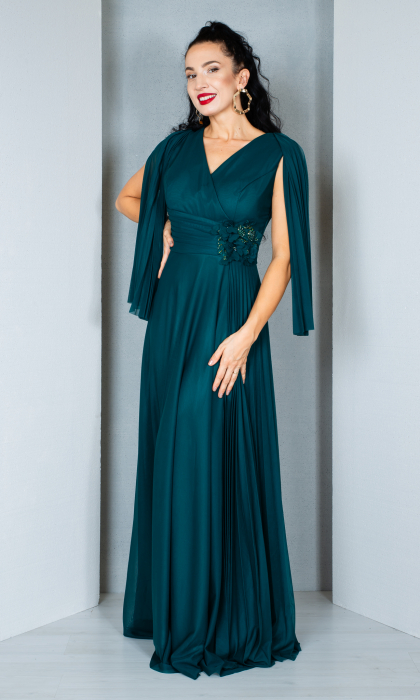 Rochie Carmella lunga verde [3]