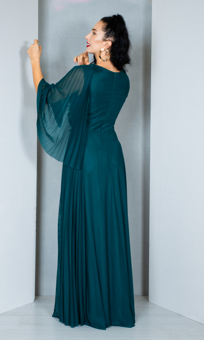 Rochie Carmella lunga verde [4]