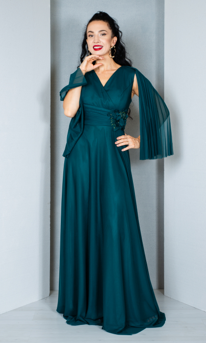 Rochie Carmella lunga verde [2]