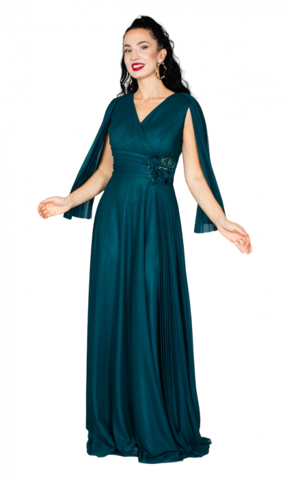 Rochie Carmella lunga verde [5]