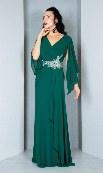 Rochie Caylee lunga verde [3]