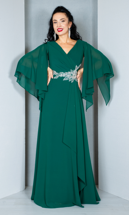 Rochie Caylee lunga verde [2]
