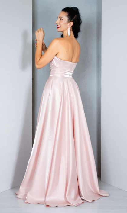 Rochie Cecelia lunga pudra [4]