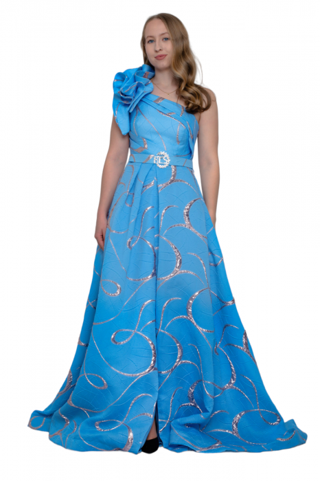 Rochie lunga albastra [5]