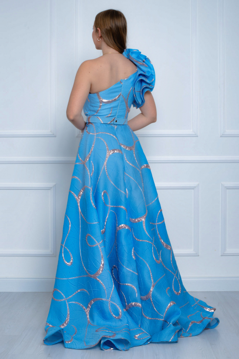 Rochie lunga albastra [4]