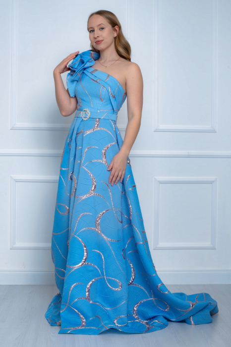 Rochie lunga albastra [3]