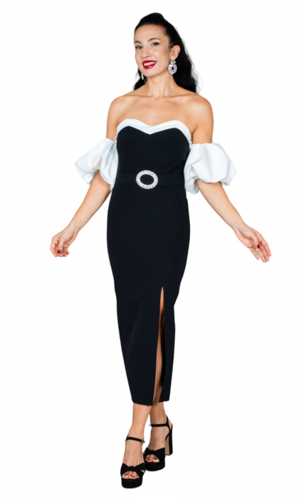 Rochie Celia midi neagra [5]