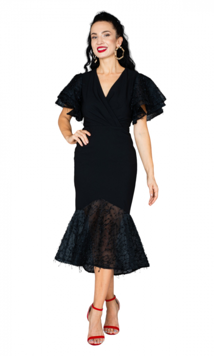 Rochie Charlize midi neagra [5]