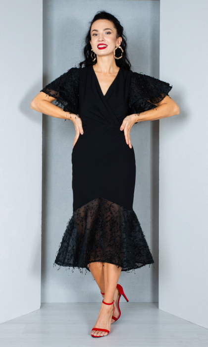 Rochie Charlize midi neagra [2]