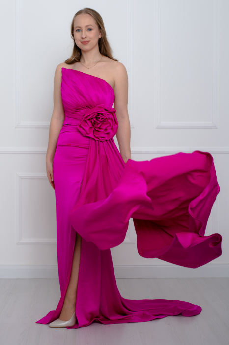 Rochie lunga fucsia [3]