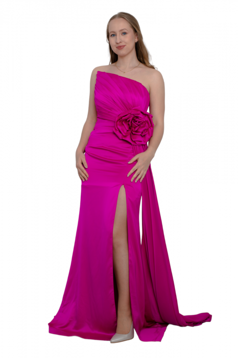 Rochie lunga fucsia [5]