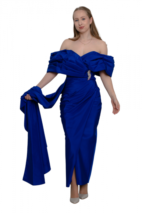 Rochie midi albastra [5]