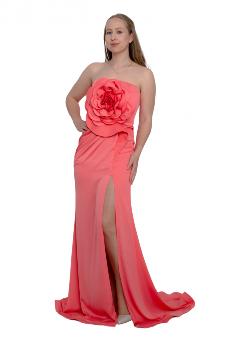 Rochie lunga somon [5]