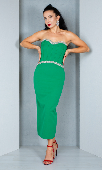Rochie Clover midi verde [2]