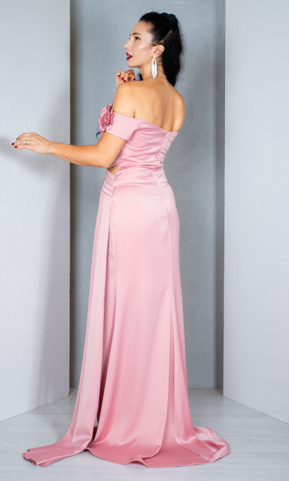 Rochie Coraline lunga pudra [4]