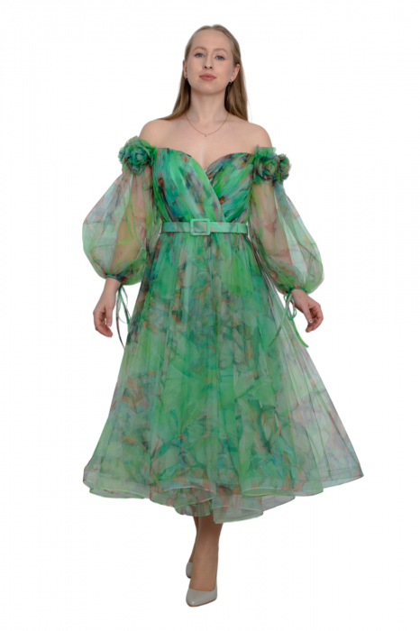 Rochie midi verde [5]