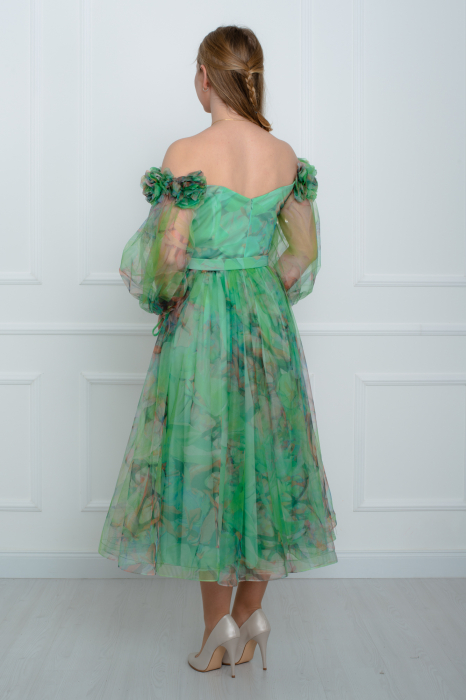 Rochie midi verde [4]
