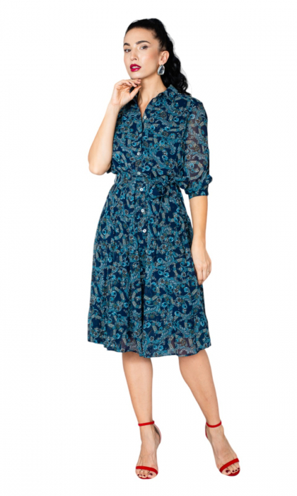 Rochie Dawson midi bleumarin [5]