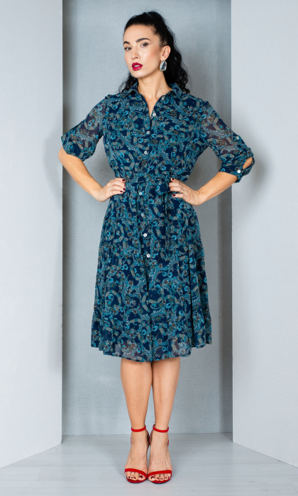 Rochie Dawson midi bleumarin [2]