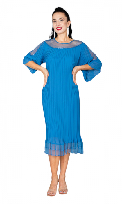 Rochie Delaney midi bleu [5]