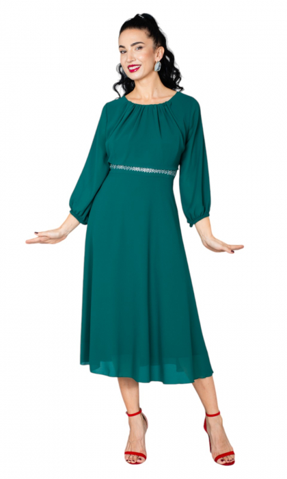 Rochie Delanie midi verde [5]