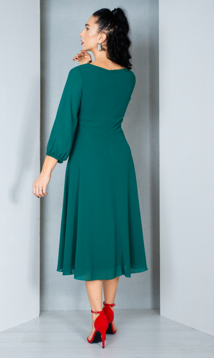 Rochie Delanie midi verde [4]