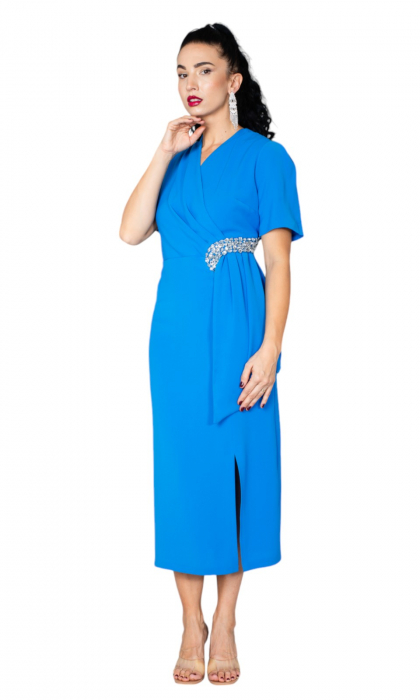 Rochie Dottie midi bleu [5]