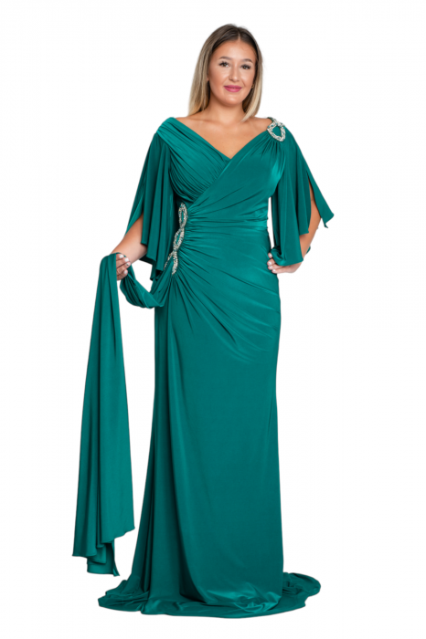 Rochie Elena lunga verde [5]