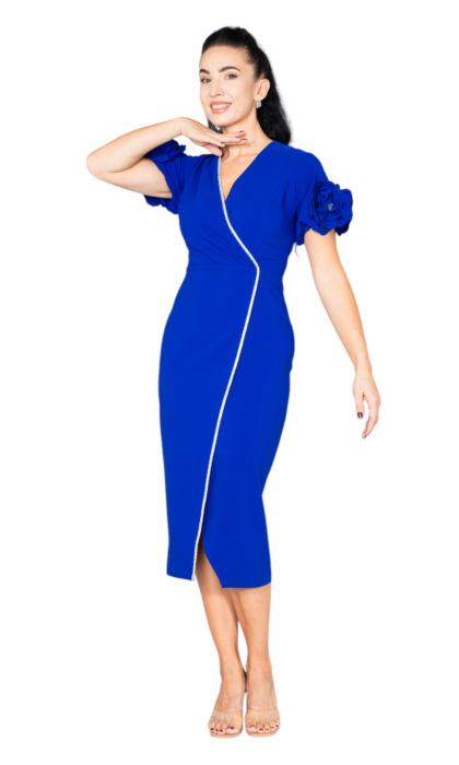 Rochie Emerald midi albastra [7]