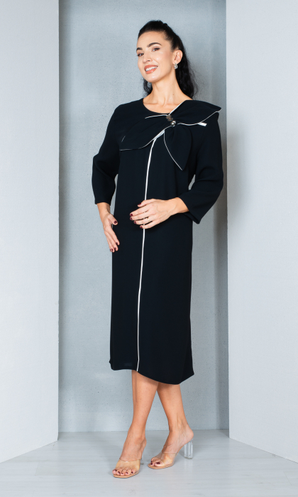 Rochie Elina midi neagra [5]