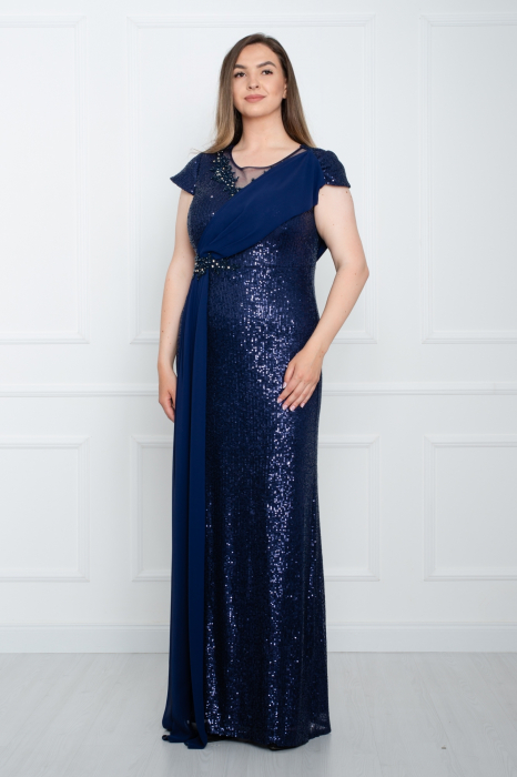 Rochie lunga bleumarin [3]