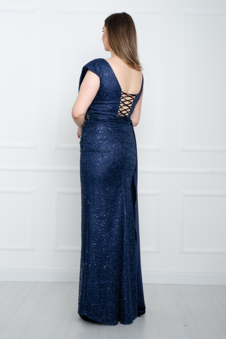 Rochie lunga bleumarin [4]
