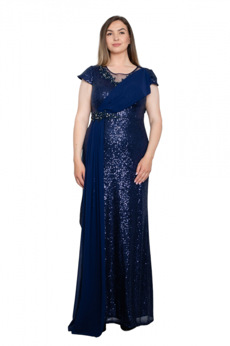 Rochie lunga bleumarin [5]