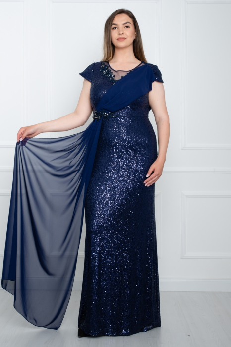 Rochie lunga bleumarin [3]