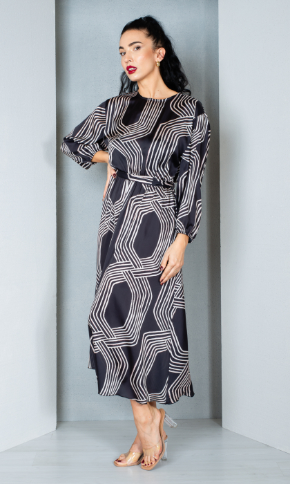 Rochie Elizabeth midi neagra [3]