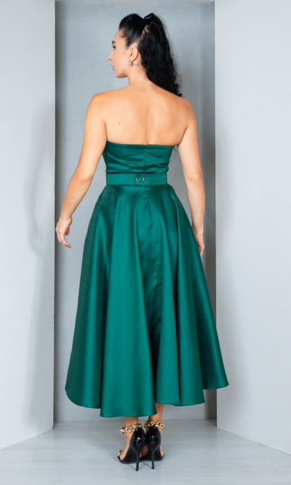 Rochie Estelle midi verde [5]